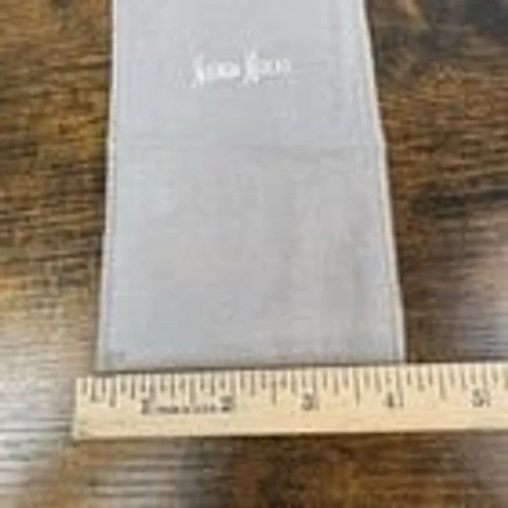 Vintage Neiman Marcus Gray‎ Necklace Storage Dust Bag with Flap 4